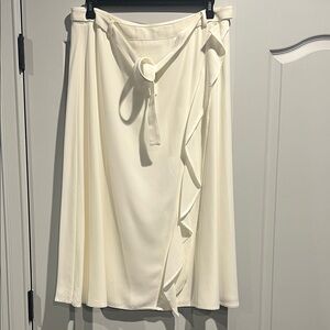 Calvin Klein Cream Asymmetrical Skirt